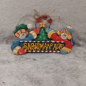 Design Impression "Snowman Ave" plaque